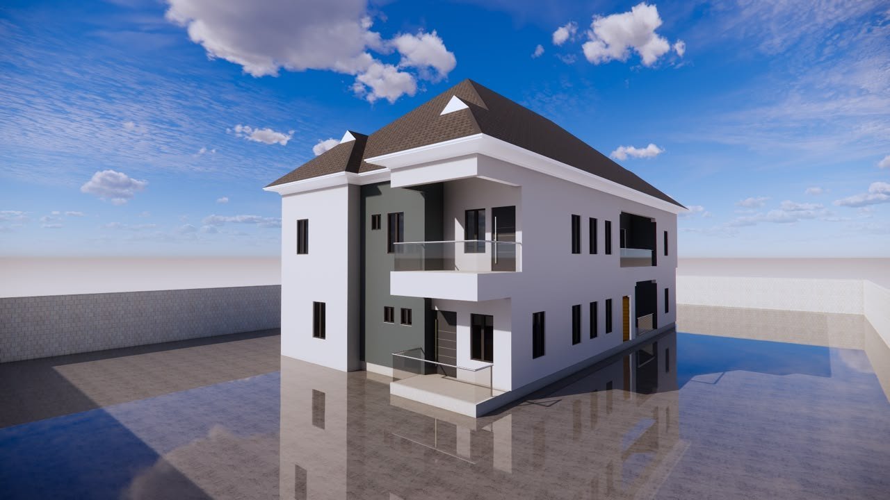 Architectural render of a two-bedroom residence